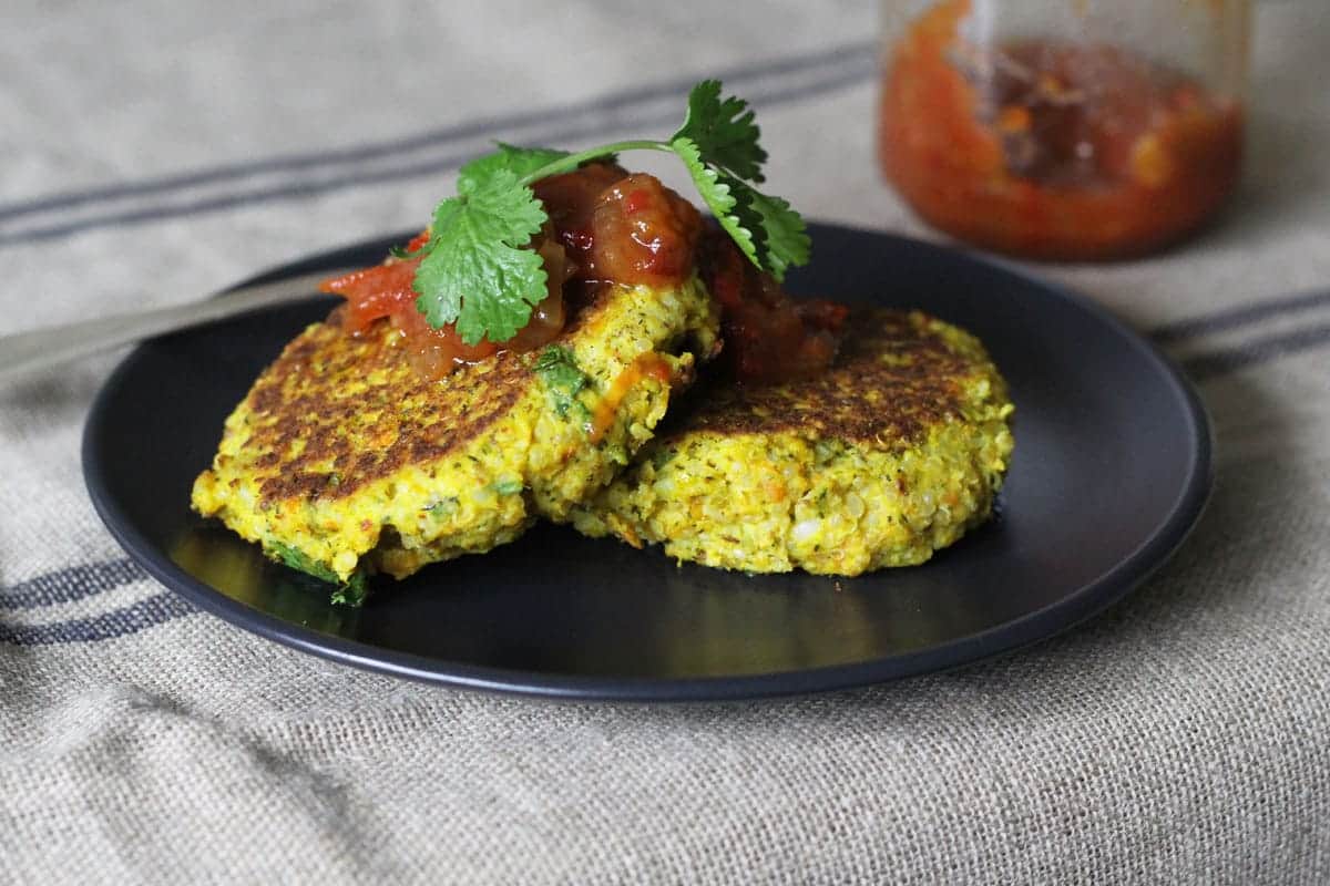 Mashed Vegetable & Quinoa Fritters - a leftovers delight!